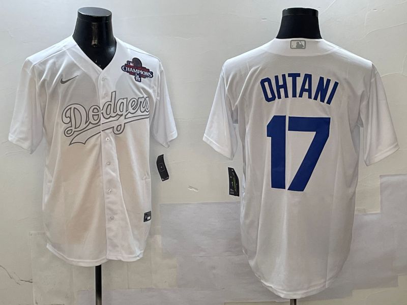 Men Los Angeles Dodgers 17 Ohtani White Fashion Edition Game 2025 Nike MLB Jersey style 4